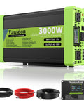 Power Your Adventure With A 3000W Pure Sine Wave Inverter For RVs, Trucks, Solar And Off Grid Homes, 12V DC To 120V AC, LCD Display