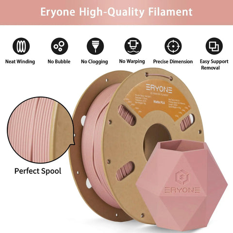 Top Shelf Matte PLA Filament For 3D Printing 1.75Mm Exact Diameter One Kilogram Spool In Pottery Red Bringing You A Dope Velvety Surface And Straight Up Studio Grade Results Every Single Time