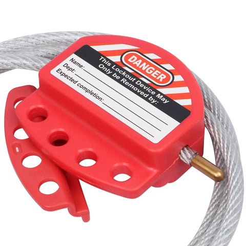 Rock Solid Adjustable Steel Cable Lockout Tagout Security Lock With Thick Vinyl Coated Wire And Brass Ends Industrial Loto Padlock Kit Built Like A Tank For Plant Maintenance Pack Of Four