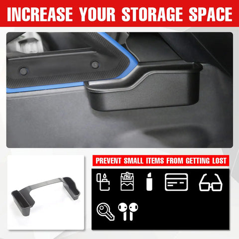 Ford Bronco Gear Shift Side Storage Box Organizer For 2021 To 2025 2 Door And 4 Door Models inside cabin view