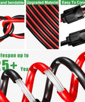Twin Wire Solar Extension Cable 60 Feet 10AWG Heavy Duty Copper Wire Black and Red Tinned Copper, connectors, flexible coils