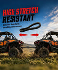 Heavy Duty CVT Drive Belt For ATV UTV Polaris RZR 800 Ranger 500 800 demonstrating high stretch resistance outdoors