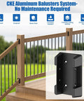 30 Pack Deck Railing Brackets Connectors For 2x4 Wood Posts Angled Railing Kit With Screws in use on wooden deck posts