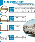 Massive 202 Piece Hitch Pin Kit For Trailers Tractors Trucks And Mowers With Beefy Lynch Pins PTO Pins Clip Pins And Cotter Pins In Zinc Plated Steel For Farm Equipment Snow Plows Lawnmowers And Garage visible with size chart and trailer image.