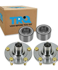 Two Front Wheel Bearing And Hub Kit For Mazda 3 2005-2013 And Mazda 5 2006-2015, showing bearings and hubs with packaging