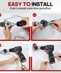Step-by-step installation of Metal Nibbler Drill Attachment Turn Your Power Drill Into A Pro Level Sheet Metal Cutter With A Double Cut Design