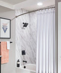 Modern bathroom with Genta LX Matte Black Shower Lever Handle With Pressure Balancing Design Posi Temp Valve Required Model T2471BL