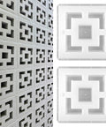 Two Pack Concrete Breeze Brick Molds With 11.81 Inch Double Square Pattern for DIY Casting, reusable cement blocks.