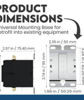 Product dimensions of Three Pole Definite Purpose Contactor With 120V Coil, 40 Amp Beefy HVAC Control Relay for A2L Refrigerants