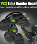 7 PCS tube bender heads for Super Stars Hydraulic Tubing Pipe Bender Kit 1/4 Inch To 7/8 Inches for HVAC copper pipe bending.