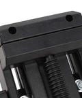 Close-up view of the Straight Shooter Cabinet Door Alignment Jig and Quick Draw Hang Mounting Fixture with black steel material.