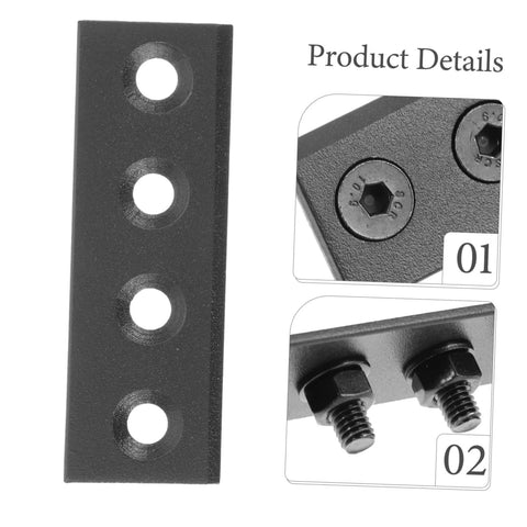 Sliding Barn Door Track Connector Kit With Metal Flat Mending Plate Set Durable Track Repair Plate And Barn Door Bracket Adapter