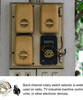 Band Rotary Switch 6P3T 6 Pole 3 Position Dual Deck Rotary Selector For Radio TV And Industrial Control Units 24 Pin Mounting Ready Durable Switch Built For Precision Channel Selection Pro Grade Reliability, mounted panel view