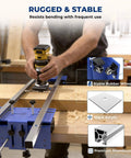 58 Inch Router Flattening Sled For Woodworking 5.5 Inch Height Adjustable Slab Flattening Jig with dust brush and wheels in use