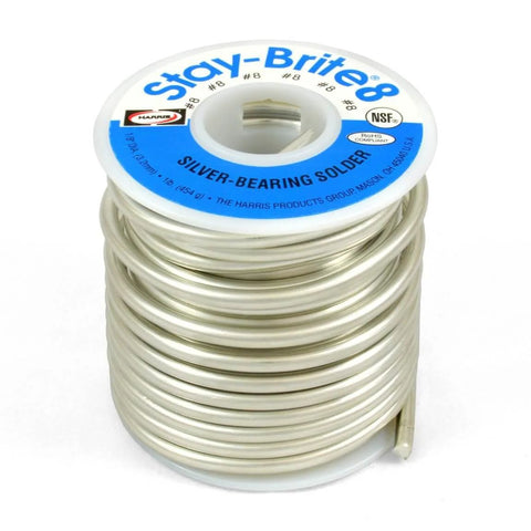 Stay-Brite Number 8 Silver Bearing Solder With Flux Complete Solder Kit SB861 And SCPF4 for electronics and home maintenance