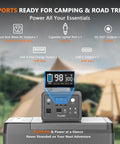 256Wh LiFePO4 Portable Power Station With 300W Continuous Output And 600W Peak Pure Sine Wave Solar Generator With Six Output Ports