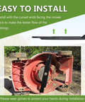 High Lift Mower Blades Set For 60 Inch Mowers All In One Blade Kit Heavy Duty Compatibility shown installed on mower deck