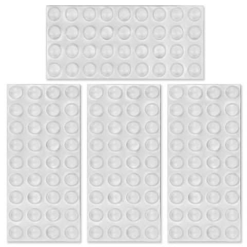 Clear Self Adhesive Cabinet And Door Bumper Pads For Surface Protection And Noise Dampening Anti Scratch Furniture Guards 144 Piece Pack