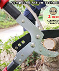 Extendable 28 To 41 Inch Lopper With Compound Action Heavy Duty Tree Pruner 2 Inch Clean Cut Capacity Alloy Steel Blade