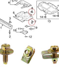 Heavy Duty 20x M6 1.0 Car Body Bolts With 10mm Hex Head And 17mm Washer Plus 20x U Nuts Clips Under Tray Splash Shield Fasteners