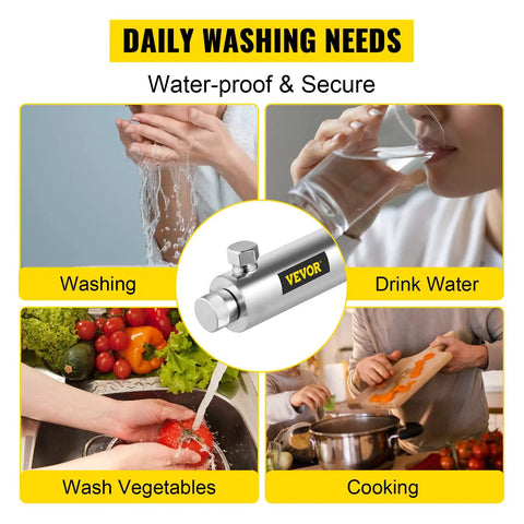 Heavy Duty Pro Grade Whole House Water Purification System With 12 GPM Flow 110V 55W 304 Stainless Steel Build