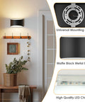 Straight Up Modern Matte Black LED Wall Sconces Set Of Two Hardwired Fixtures With 3000K Warm White Glow For Chill Living Vibes And Top Shelf Home Decor Pieces, showcased in a modern entryway.