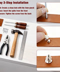 Easy installation guide for Badass Silver Cone Spikes And Screws Pack Of 120 Pairs For Jacket Belt Bag Shoe Decoration 7X10MM.