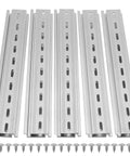 10 Pack 8 Inch Aluminum DIN Rails Top Hat Slotted For Hardware Mounting, 7.5 mm Height By 35 mm Width By 200 mm Length, Includes 20 MXU-DIN-100 Screws