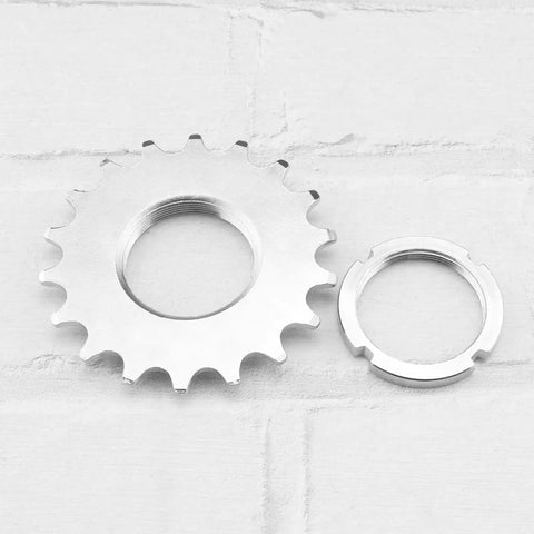 Fixed Gear Bike Sprocket 18T With Lock Ring For Single Speed Riders Heavy Duty Heat Treated No 45 Steel Cog Threaded Ring