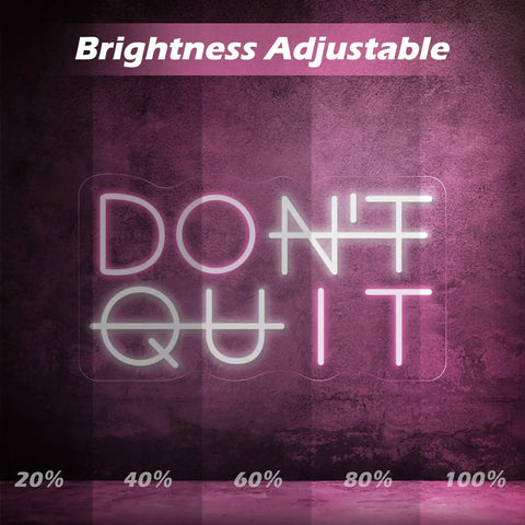 Dont Quit Neon Sign Do It LED Neon Light For Wall Decor USB Powered Adjustable Mood Lighting Pink White Acrylic