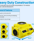 Serious Suction Power With 550 Cfm Hepa Filtration Three Stage Negative Air Machine Commercial Industrial Grade stackable yellow air scrubber