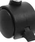 Close-up of a black Four Pack Swivel Caster Wheel With Locking Brakes, Heavy Duty Polyurethane Replacement Wheel