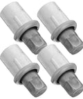 4 Pack Adjustable Stainless Steel Furniture Bullet Feet With Leveling Legs For Cabinets Tables Shelves And Chairs Heavy Duty OD Tube Feet With Easy Height Adjustment For Stable Level Surfaces, set of four
