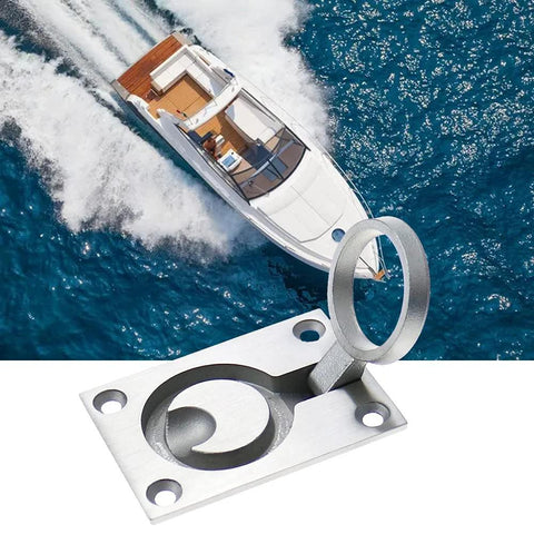 Stainless Steel Flush Pull Ring Handles 304 2 Pack Hidden Recessed Furniture Pulls For Cabinets Drawers Doors Boat
