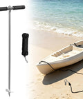 31 Inch Boat Sand Anchor Crafted From 316 Stainless Steel Screw In Shallow Water Design Keeps Your Vessel Locked Down On sandy banks.