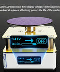Pro Tier Mini Grinding Machine Featuring Digital Display And 10000 Rpm Speed showing color LCD screen with voltage readout.