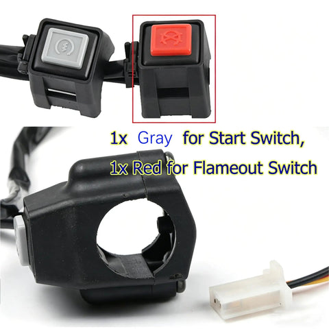 Dual Pack Motorcycle Kill Switch Kit With Start And Stop Buttons Red And Green Dual Control Ride Ready Weatherproof 22mm Handlebar Mount Universal Switch For Dirt Bike ATV Scooter Horn Headlight