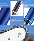 Three Pack Chainsaw Grease Gun Set, Preloaded Mini Grease Guns For Bars And Sprockets, Transparent Chamber Lets You See Grease Level, Easy Lubing, Reduces Wear, Improves Performance, Ready To Use blue transparent chamber and steel nozzle on chainsaw bar