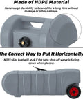 Big 15 Gallon Portable Fuel Caddy With Easy Siphon Pump And Leak Proof Valves On Wheels, HDPE material for durability and safe use.