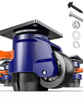 Heavy Duty Leveling Casters Set Of 4 With Ratchet Handle For Quick Height Adjustment, Each Castor Supports Up To 2200 Lbs