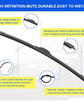 Top Tier J Hook Windshield Wiper Blades Set Of 2 Drop In in a close-up view showing aerodynamic design and installation details.
