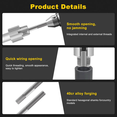Kick Butt On Your Plumbing Projects With This Awesome 2 Piece Pipe Threading Tool Set Featuring Integrated Internal And External Threads For 1/2 Inch And 3/4 Inch Pipes Perfectly Compatible With Electric Drills For Quick And Easy Diy Home Repair Or - Close-up of smooth opening with integrated threads.
