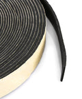 Close-up of Pipe Wrap Insulation Tape Waterproof Foam One Inch By One Eighth Inch By Fifty Feet With Adhesive, showing adhesive side
