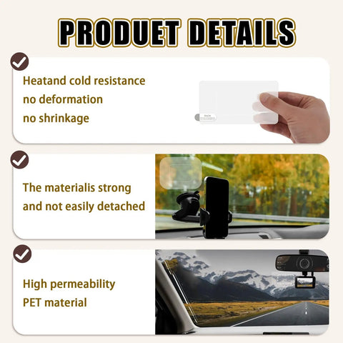 Product details of 8 Pack Dashcam Windshield Sticker Set Electrostatic Adhesive Shields For Windshields Prevent Scratching And Falling Easy Install Mount For Dash Cam And Phone Projection Screen.