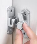 Kickass 90 And 180 Degree Barn Door Latch Built From Solid Silver Aluminum Alloy To Fasten Sheds Gates Windows And Cabinets While Saving Space And Keeping Your Setup Locked Tight Without Any Headaches Or Extra Effort, silver finish