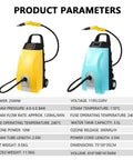 CUTPOY 2500W Handheld Steam Cleaner high pressure steamer in yellow and turquoise with hose for deep cleaning.