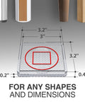 Square Anti Slip Furniture Pads Straight Up Gotta Keep Heavy Tables Locked Down Clear Protective Covers with 3 x 3 inch dimensions.