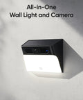 Installed All In One Solar Wall Light Camera With 8GB Storage For Outdoor Security, wireless spotlight cam, AI detection