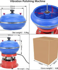 Electric Vibratory Tumbler For Metal Polishing With Three Liter Capacity Fast Spiral Rolling Boss Level Finish dimensions