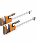Top Shelf 18 Inch Parallel Clamps 2 Pack Woodworking Tools with padded jaws and handles for high-pressure tasks.